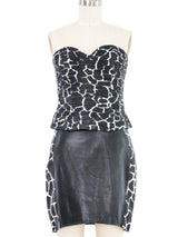Jitrois Animal Printed Leather Skirt Ensemble Suit arcadeshops.com