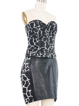 Jitrois Animal Printed Leather Skirt Ensemble Suit arcadeshops.com