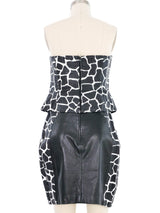 Jitrois Animal Printed Leather Skirt Ensemble Suit arcadeshops.com