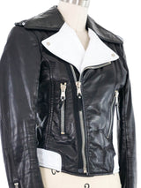 2006 Balenciaga Colorblock Leather Motorcycle Jacket Jacket arcadeshops.com