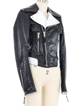 2006 Balenciaga Colorblock Leather Motorcycle Jacket Jacket arcadeshops.com
