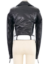 2006 Balenciaga Colorblock Leather Motorcycle Jacket Jacket arcadeshops.com