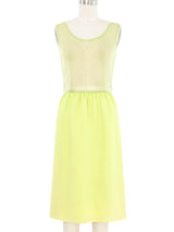 Plein Sud Chartreuse Chiffon Panel Dress Dress arcadeshops.com