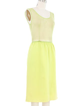 Plein Sud Chartreuse Chiffon Panel Dress Dress arcadeshops.com
