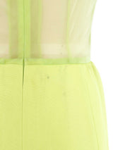 Plein Sud Chartreuse Chiffon Panel Dress Dress arcadeshops.com