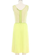 Plein Sud Chartreuse Chiffon Panel Dress Dress arcadeshops.com