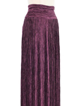 Mary McFadden Plum Plisse Palazzo Pants Bottom arcadeshops.com