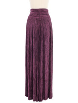 Mary McFadden Plum Plisse Palazzo Pants Bottom arcadeshops.com