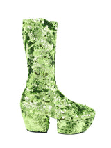 2021 Prada Green Sequin Platform Boots, 39 Accessory arcadeshops.com