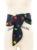1989 Yves Saint Laurent Jeweled Waist Belt Accessory arcadeshops.com