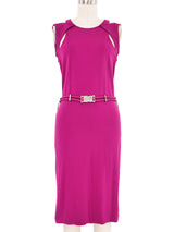 2009 Gucci Magenta Jersey Buckle Dress Dress arcadeshops.com