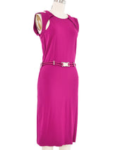 2009 Gucci Magenta Jersey Buckle Dress Dress arcadeshops.com