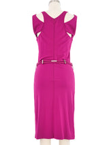 2009 Gucci Magenta Jersey Buckle Dress Dress arcadeshops.com