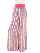 Zandra Rhodes Satin Trimmed Printed Trousers Bottom arcadeshops.com