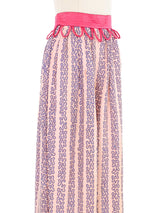 Zandra Rhodes Satin Trimmed Printed Trousers Bottom arcadeshops.com