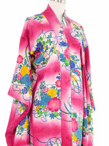 Fuchsia Floral Kimono Jacket arcadeshops.com