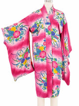 Fuchsia Floral Kimono Jacket arcadeshops.com
