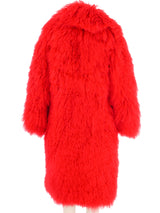Red Mongolian Fur Coat Outerwear arcadeshops.com