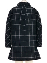 2006 Balenciaga Black Check Skirt Ensemble Suit arcadeshops.com