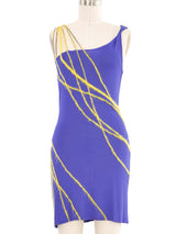 1998 Gianni Versace Purple Jersey Mohair Yarn Mini Dress Dress arcadeshops.com