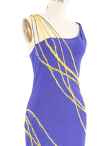 1998 Gianni Versace Purple Jersey Mohair Yarn Mini Dress Dress arcadeshops.com