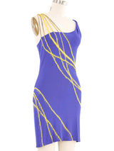 1998 Gianni Versace Purple Jersey Mohair Yarn Mini Dress Dress arcadeshops.com