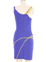 1998 Gianni Versace Purple Jersey Mohair Yarn Mini Dress Dress arcadeshops.com