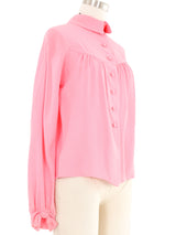Bubblegum Crepe Blouse Top arcadeshops.com