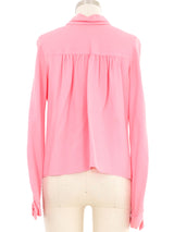 Bubblegum Crepe Blouse Top arcadeshops.com