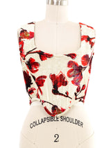 2019 Vivienne Westwood Floral Velvet Corset Top arcadeshops.com