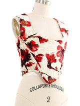 2019 Vivienne Westwood Floral Velvet Corset Top arcadeshops.com
