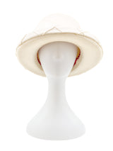 Oleg Cassini Ivory Patent Trim Roller Hat Accessory arcadeshops.com
