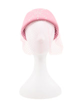 Adolfo Pink Rhinestone Fascinator Hat Accessory arcadeshops.com