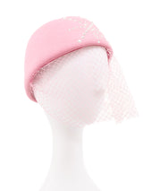 Adolfo Pink Rhinestone Fascinator Hat Accessory arcadeshops.com