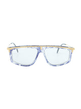 Cazal Blue Striated Crystal and Goldtone Sunglasses Accessory arcadeshops.com
