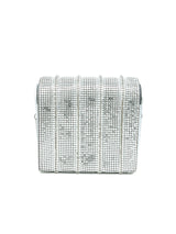 Whiting and Davis Silver Metal Mesh Box Bag Accessory arcadeshops.com