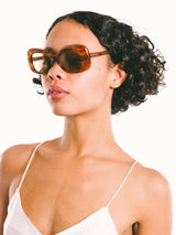 Pierre Cardin Brown Woodgrain Butterfly Sunglasses Accessory arcadeshops.com