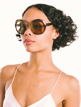 1960s Oversized Beveled Sunglasses Accessory arcadeshops.com