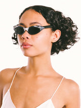 Metallic Carved Cateye Sunglasses Accessory arcadeshops.com