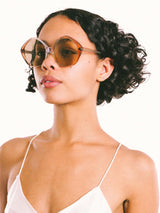 1970s Honey Angular Oversized Sunglasses Accessory arcadeshops.com