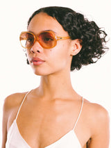 Christian Dior Orange and Red Stripe Optyl Sunglasses Accessory arcadeshops.com