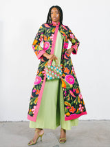 Floral Quilted Silk Duster Outerwear arcadeshops.com
