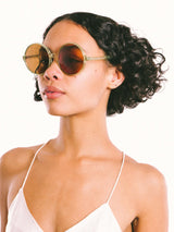 1960s Oversized Round Green Sunglasses Accessory arcadeshops.com