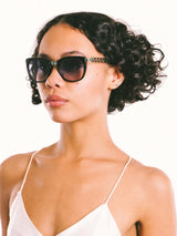 Jean Paul Gaultier Metal Cutout Sunglasses Accessory arcadeshops.com
