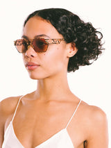 Cazal Goldtone Tortoiseshell Cutout Sunglasses Accessory arcadeshops.com