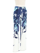 Just Cavalli Orchid Printed Jeans Bottom arcadeshops.com