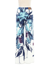 Just Cavalli Orchid Printed Jeans Bottom arcadeshops.com