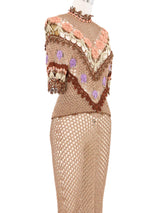 1970s Crochet Floral Ensemble Suit arcadeshops.com