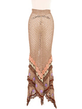 1970s Crochet Floral Ensemble Suit arcadeshops.com