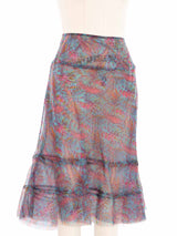 2000 Junya Watanabe Comme des Garcons Paisley Organza Skirt Bottom arcadeshops.com